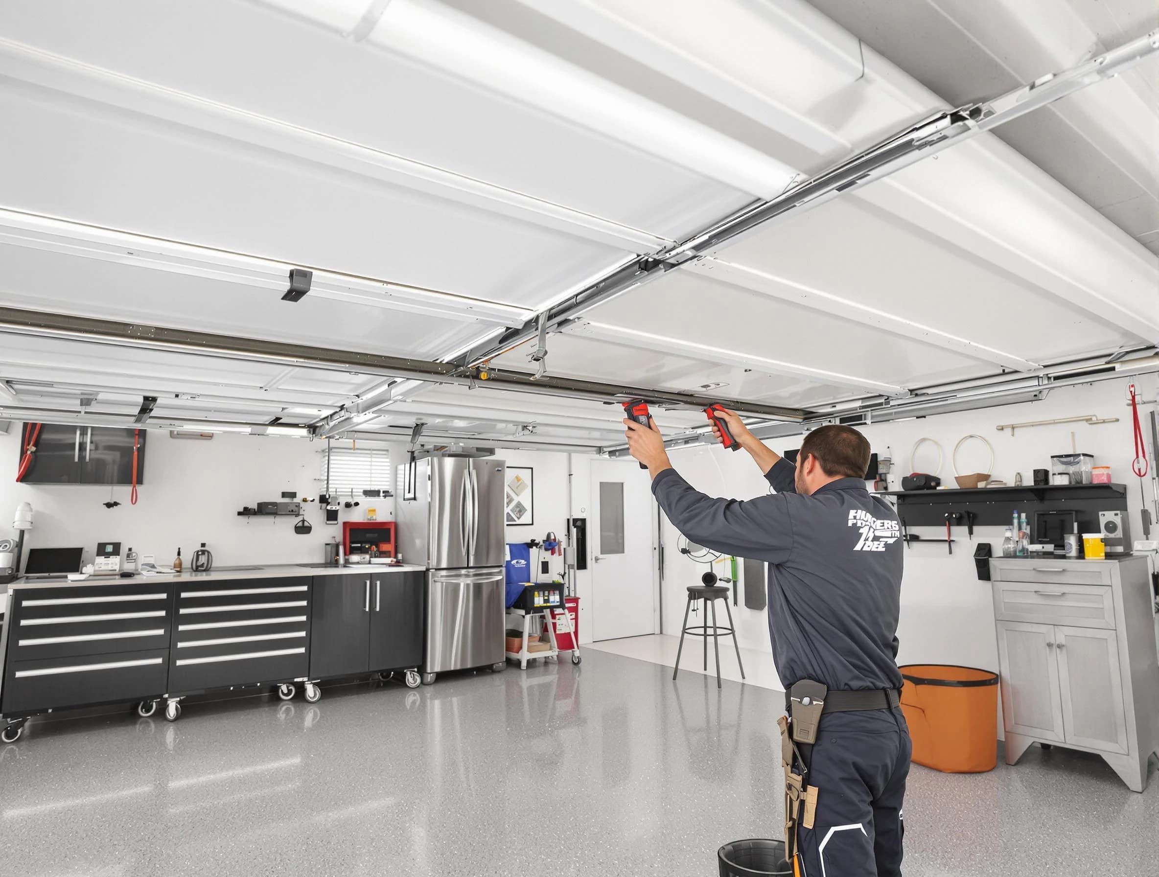 Overhead garage door repair service by Woburn Garage Door Repair in Woburn