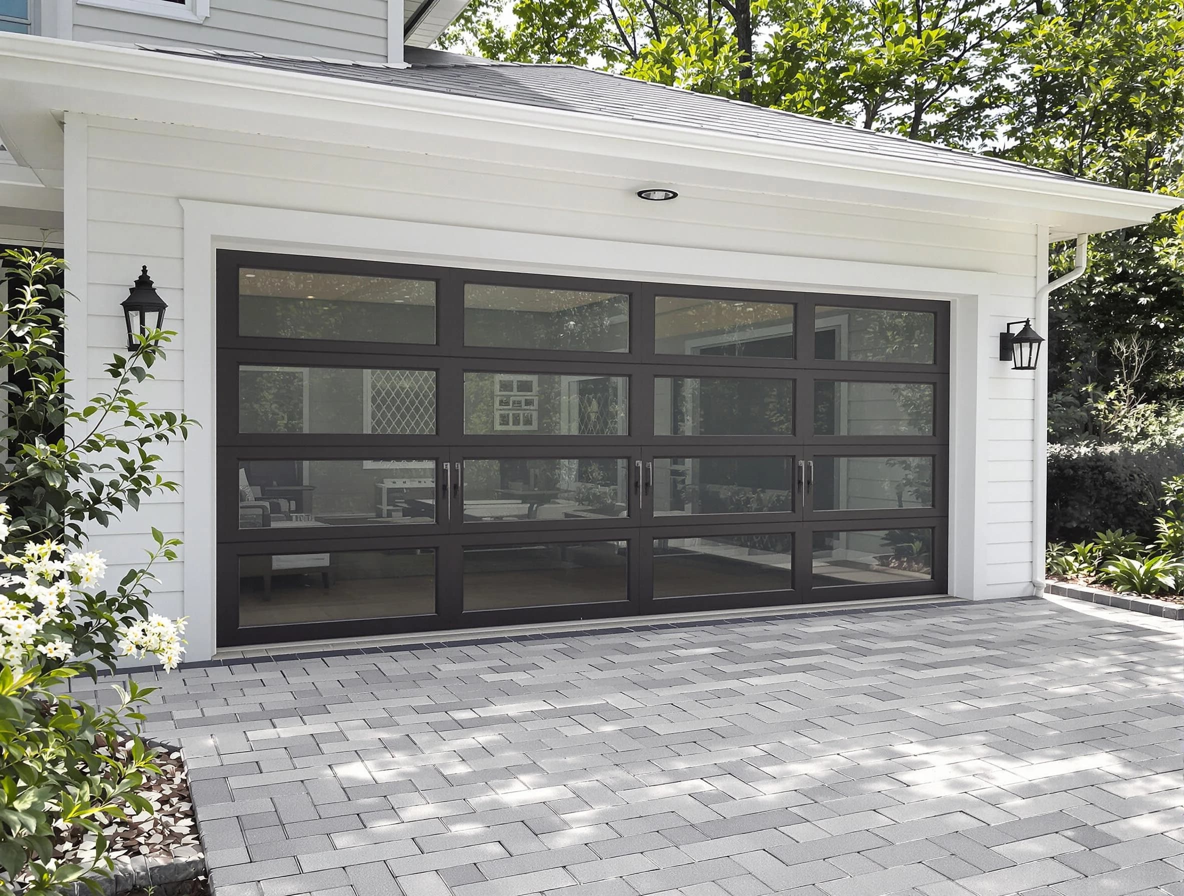 Woburn Garage Door Repair design specialist presenting custom garage door options to Woburn homeowner