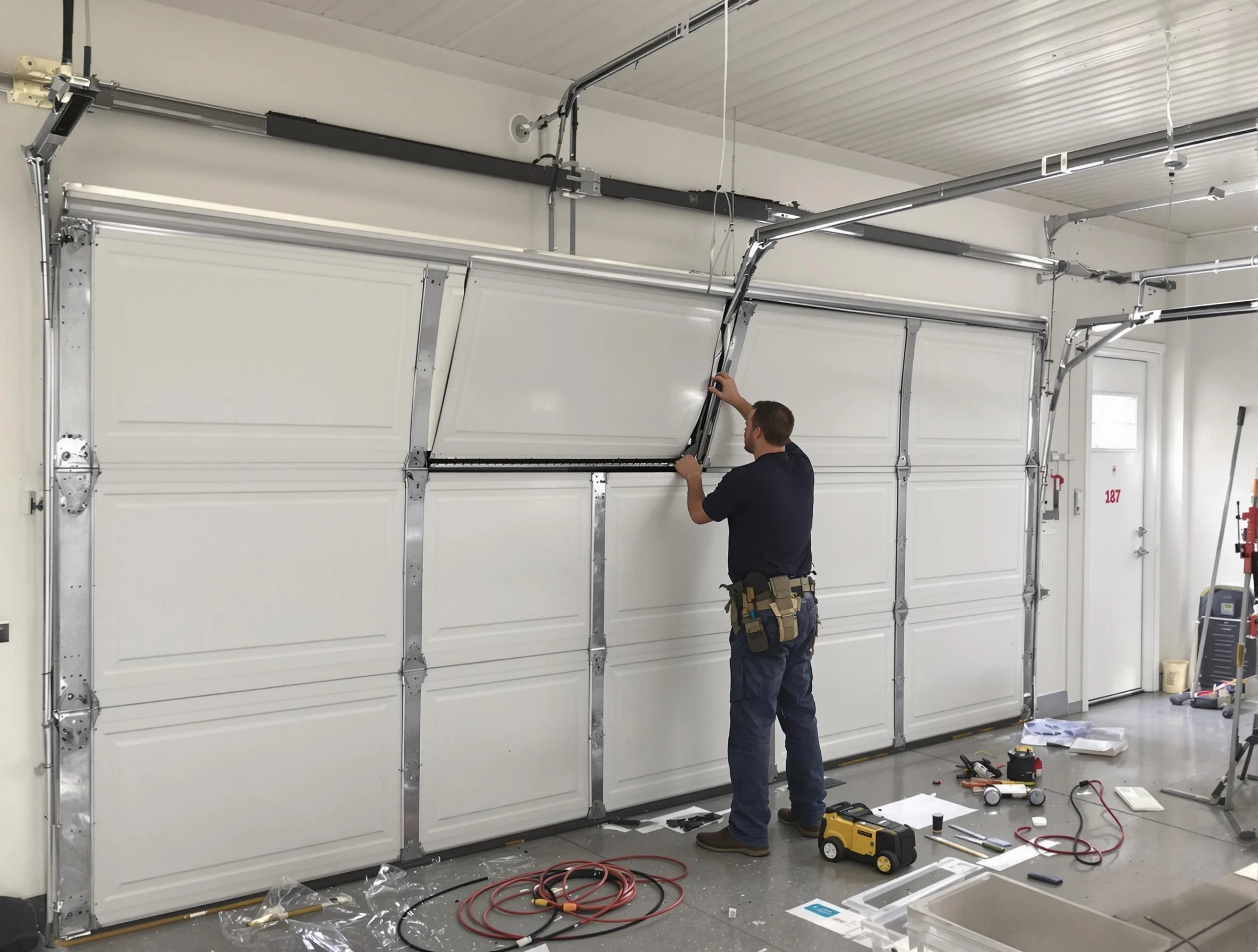 Garage Door Section Replacement in Woburn