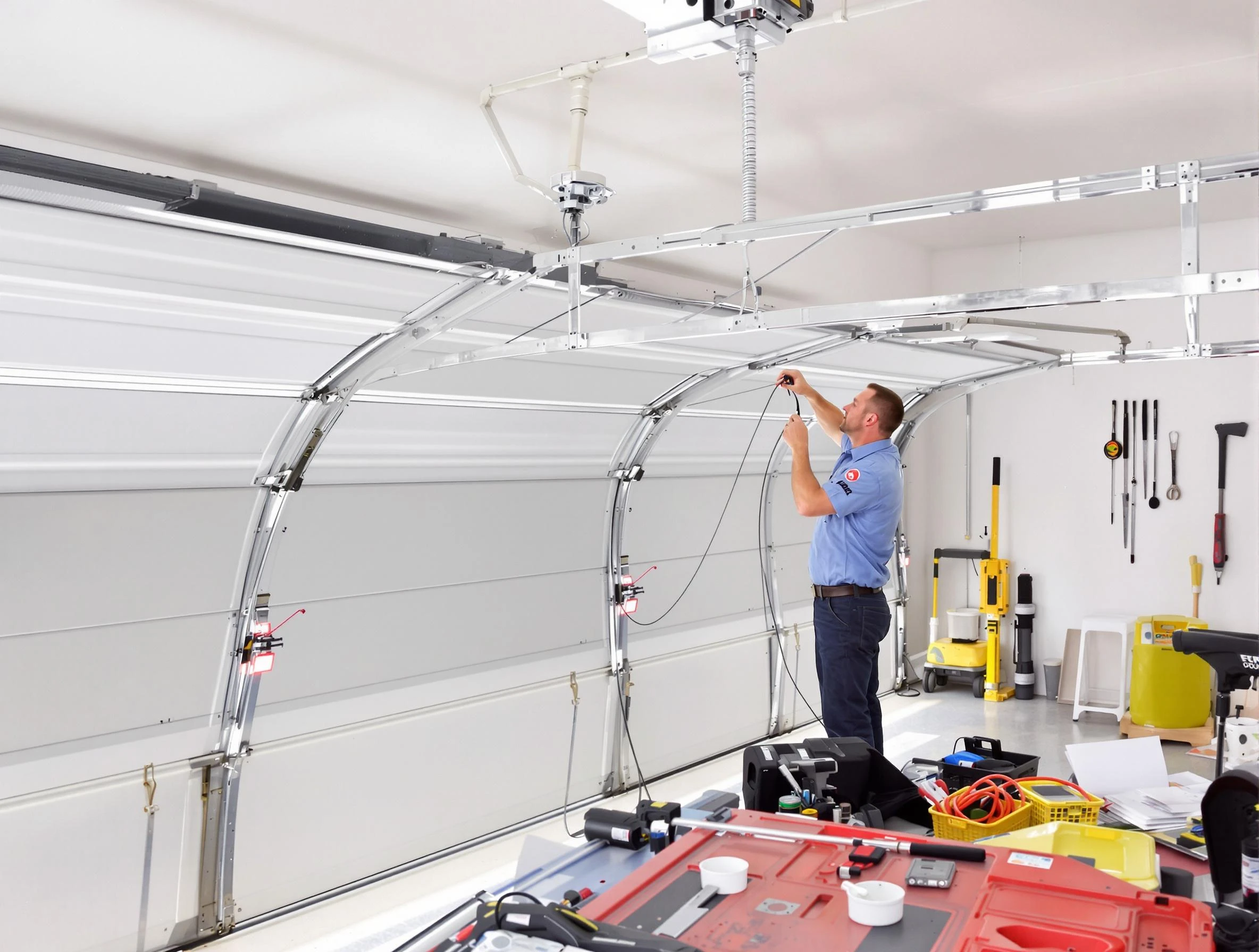 Garage door cable repair service by Woburn Garage Door Repair in Woburn