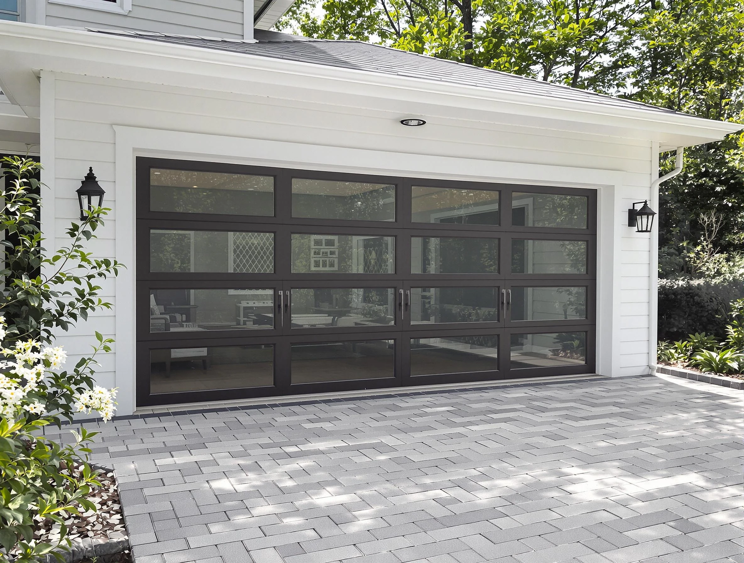 Woburn Garage Door Repair design specialist presenting custom garage door options to Woburn homeowner