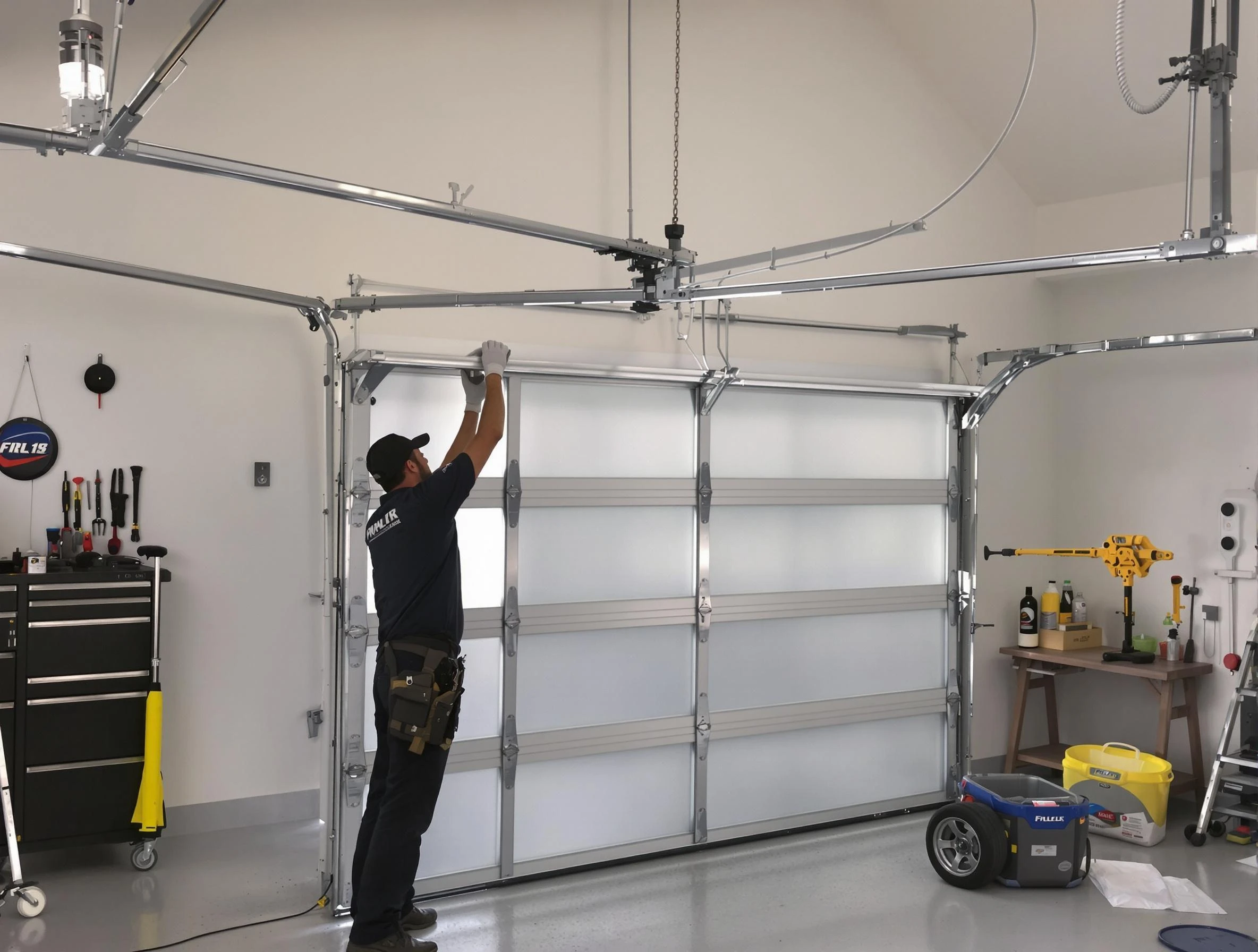 Woburn Garage Door Repair certified team performing precision garage door installation in Woburn