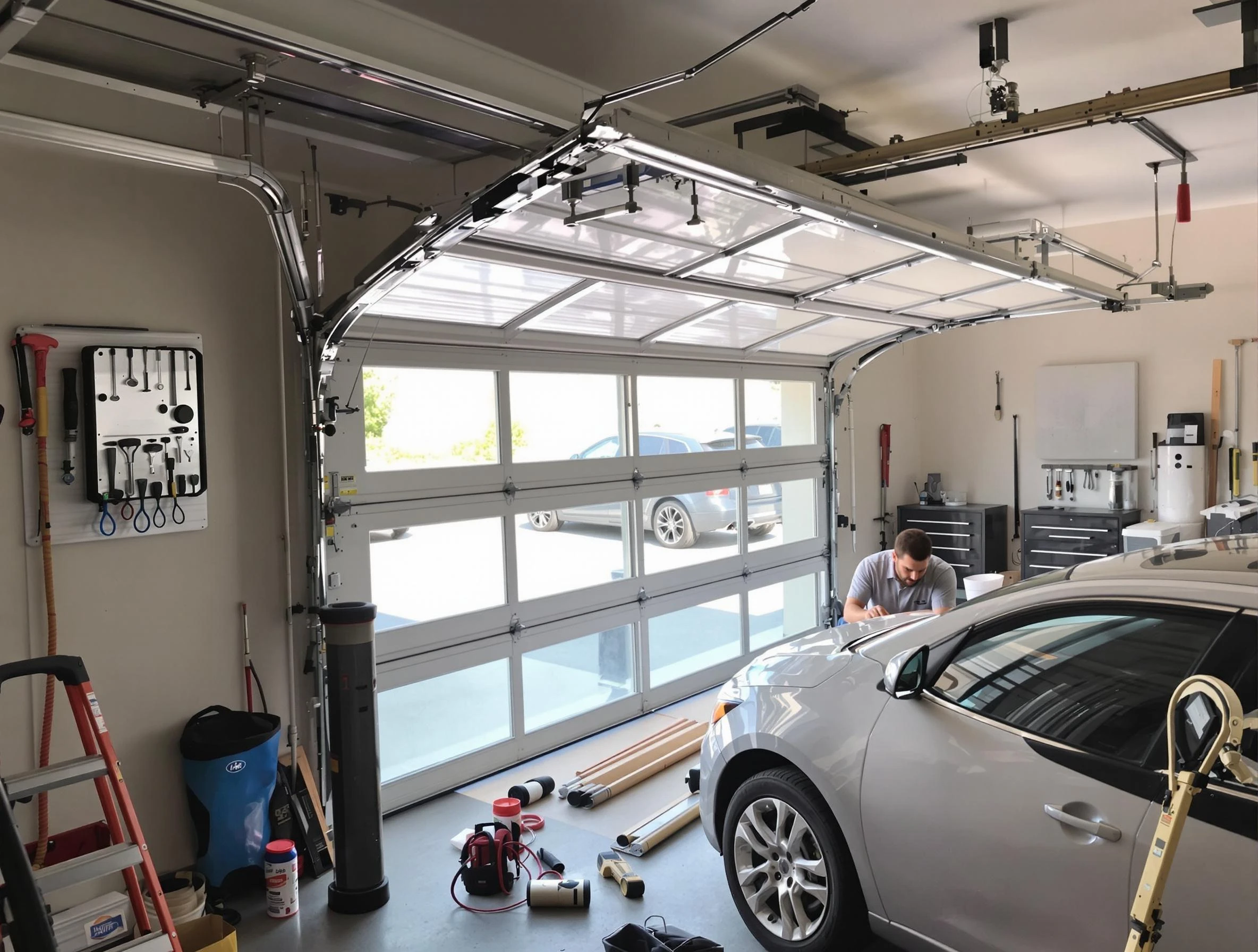 Garage door noise reduction service by Woburn Garage Door Repair in Woburn