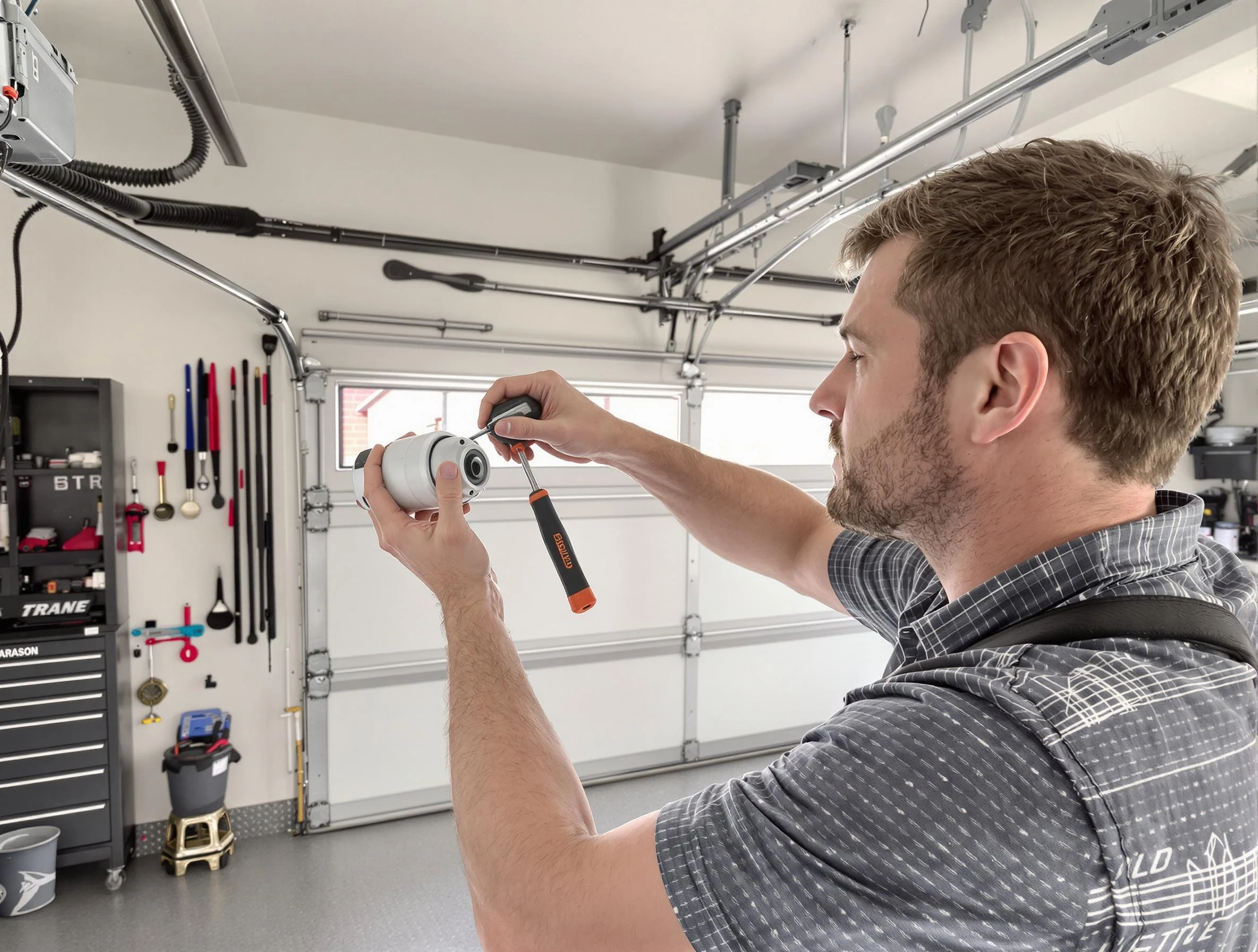 Garage door opener repair service by Woburn Garage Door Repair in Woburn